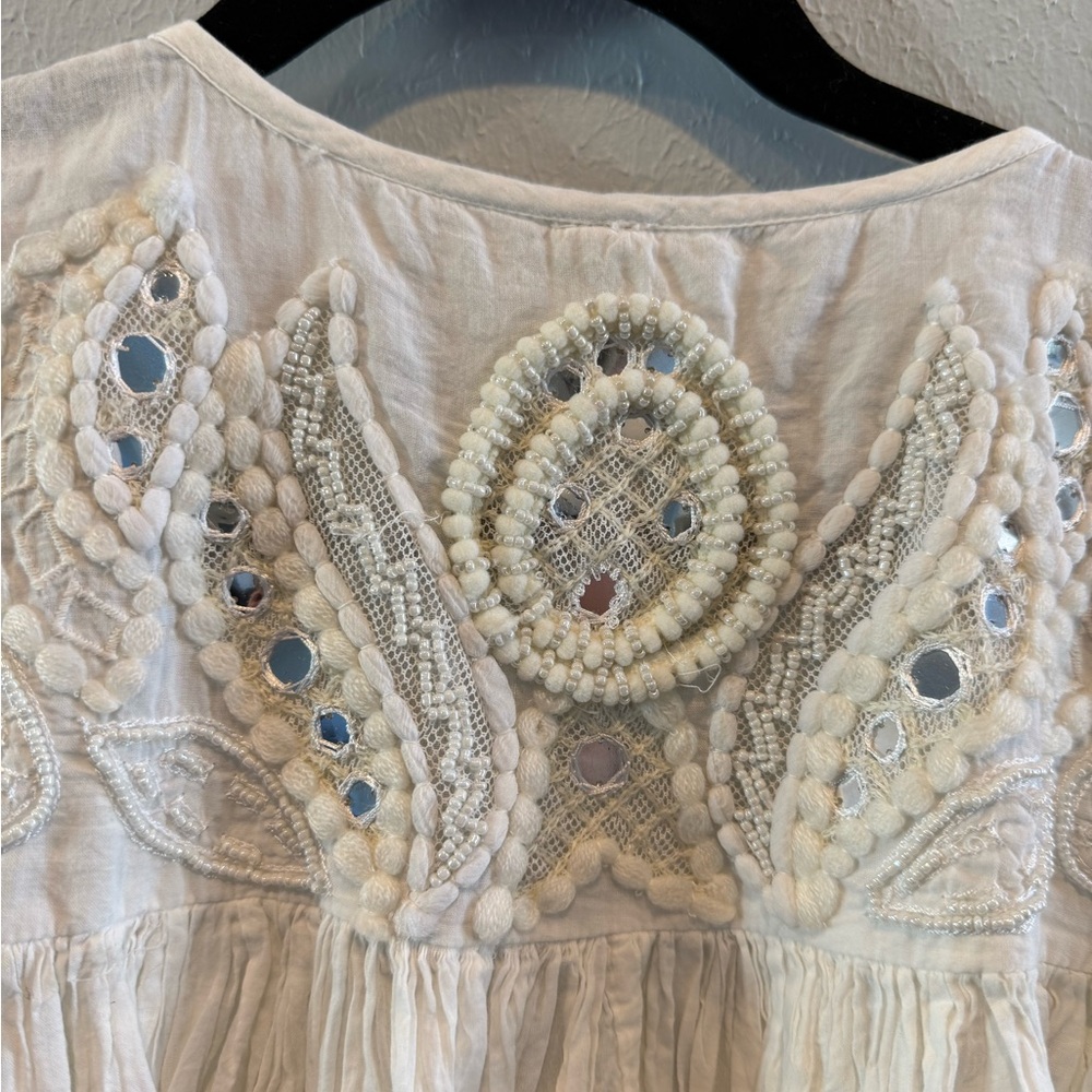RAGA Cream Embroidered Blouse - Picture 8 of 8